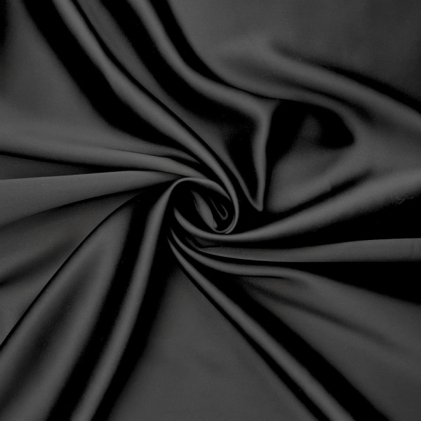 Black Heavy Matt Satin by the Roll